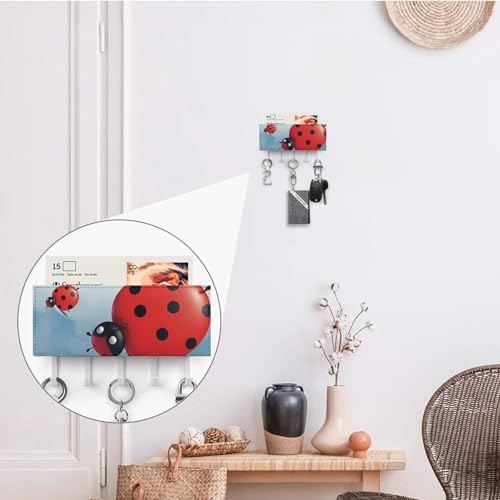 Soporte para llaves resistente de pared con 5 ganchos para pasillo 5