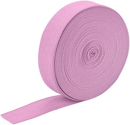 MECCANIXITY Elastic Bands for Sewing 1" 10 Yard Pink Knit Elastic Spool High Elasticity for Wigs, Waistband, Pants