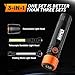 KOOPOOL Tool Gifts for Men, 650 Lumens Rechargeable Flashlight, 3-in-1 LED Work Light with Magnetic Base & Pick-Up Tool, 5000mAh Battery, Hands-Free for Garage, Camping, Hiking, Emergency
