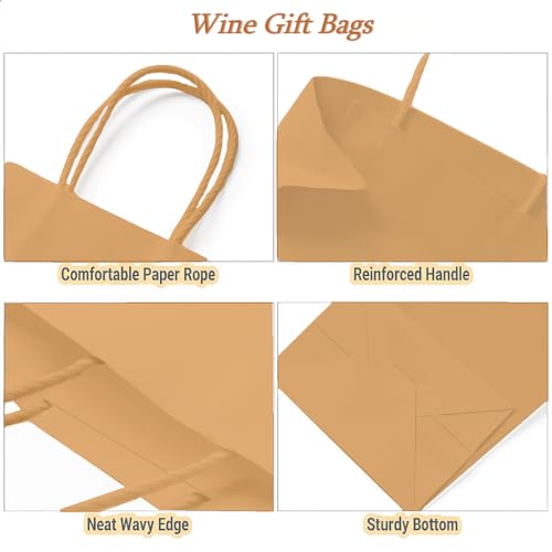 Kraft Paper Wine Gift Bags