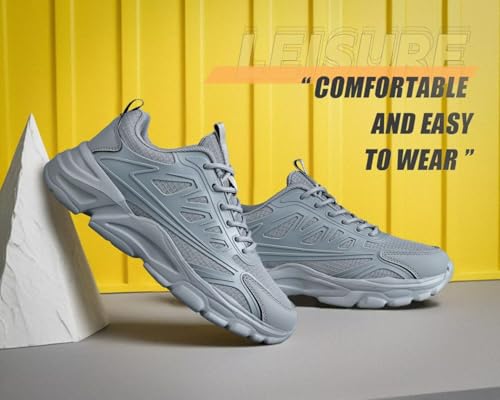 Image of Men's Road-Running-Shoes Walking Shoes Fashion Athletic Sneakers Working Gym Comfort Lightweight Mesh Shoes.