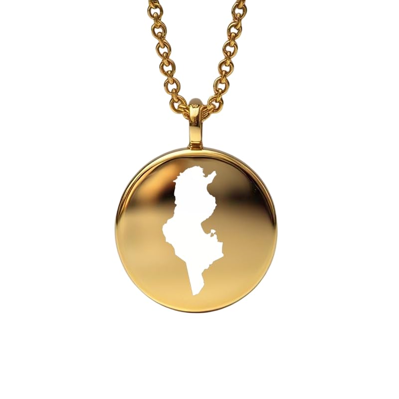 Dije de la Tierra de Túnez: alta joyería en plata dorada con acabado grabado de precisión