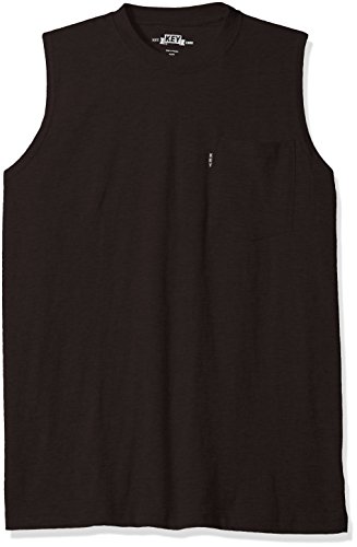 Key Apparel Men's Sleeveless Tee, Black, X-Large