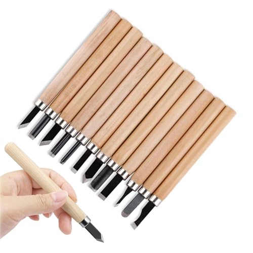 12 Stk Schnitzmesser, Schnitzwerkzeug, Schnitzset,...