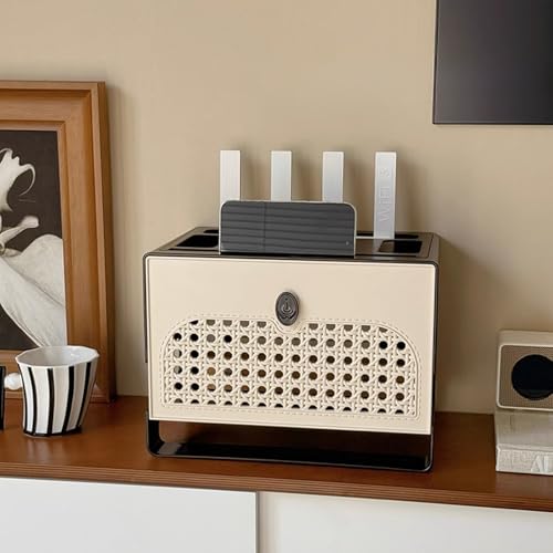 Rangement la maison efficace avec boîte pour routeur WiFi et décodeur de salon - 8