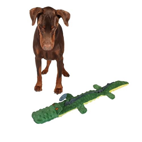Ethical Pets Skinneeez Extreme 3 Squeaker coccodrillo ripieno libero cane giocattolo, 65 cm