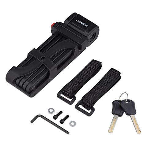 Relaxdays Faltschloss Fahrrad, Stahl, sicheres Fahrradschloss Cover