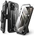 Produktbild Supcase Schutzhülle für iPhone 15 Pro, mit Displayschutz, Ringhalterung, stoßfest, Schwarz