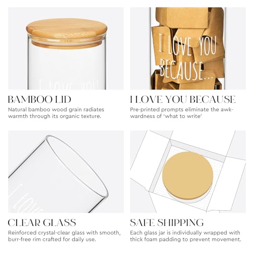 AW BRIDAL Reasons I Love You Memory Jar Gifts for Boyfriend Men Anniversary - Image 3