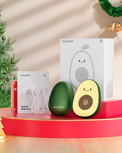 Gaiatop Handwärmer wiederaufladbar, 2er-Pack, magnetisch 3 Einstellungen schnelles Aufheizen, elektrischer tragbarer Taschenheizer, Wiederverwendbare heiße Hände für Outdoor Geschenke