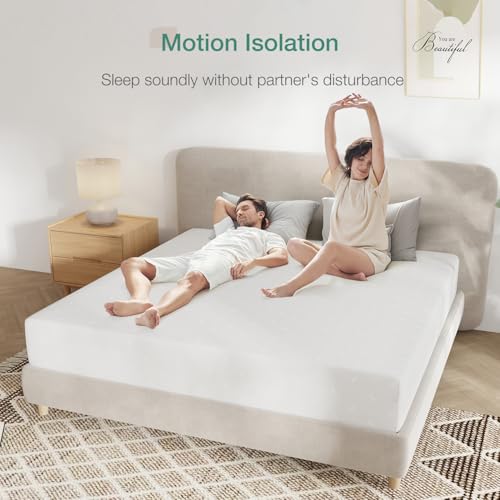 Image of Novilla Full Mattress, 10 Inch Full Memory Foam Mattress in a Box, Dual-Layer Design with High-Density Base for Support & Pressure Relief, Natural Fiber Infused for Cool & Refreshing Sleep，Firm