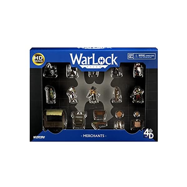 WizKids, Warlock Tiles: Accessory - Merchants, 1 + Players, Ages 12+, 30 to 60 Minutes Playing Time