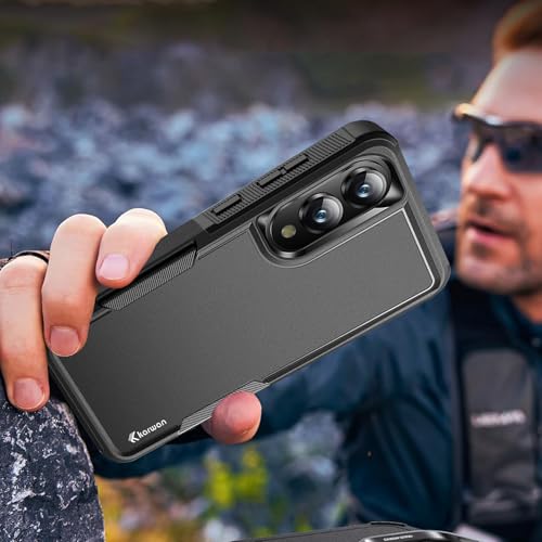 Image of KARWAN? Back Case Cover for Samsung Galaxy S25 Edge Heavy Duty |Dual-Layer Rugged Protection| Shockproof Protection Tough Mobile Phone Cover for Samsung Galaxy S25 Edge [Matte Back] (Black)