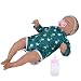Reborn Baby, Baby Doll Toy, Capelli castani Artificiali per i Compagni di Gioco dei Bambini Compagni dei Nonni