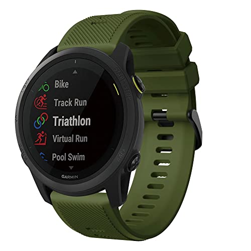 Bracelet silicone 22mm gris souple pour boîtier Garmin Active