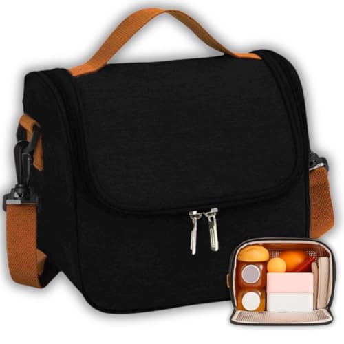Bolsa Térmica Lancheira Com Alça Transversal Para Marmitas e Lanches - Porta Refeições Moderno e Compacto de Trabalho Passeios e Academia Fitness