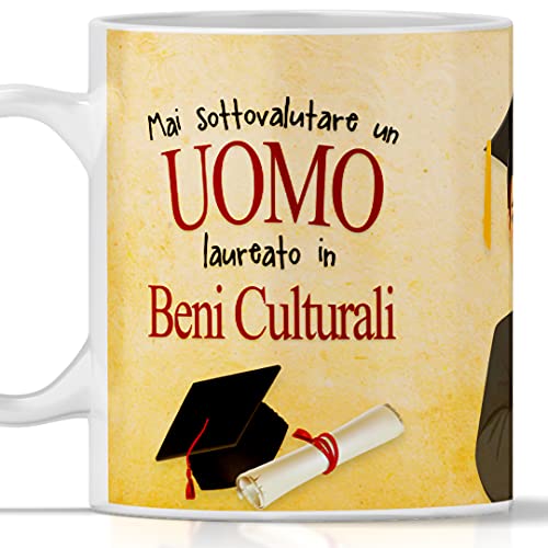 TeeDesign Tazza laurea BENI CULTURALI per UOMO