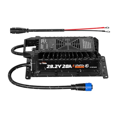 Image of LiTime 24V 20A Lithium Battery Charger, 29.2V Output, IP67 Waterproof AC-DC