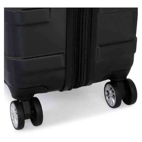 Image of DELSEY PARIS Margot Trolley Bags Set of 3 Cabin, Medium & Large Luggage Premium Hardside Polycarbonate Suitcase 8 Silent Wheels and TSA Lock(Black)