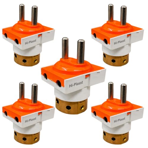 Image of Hi-Plasst 2 Pin to B22 Bulb Holder Adapter with Dual Socket | Multi Pendant Converter | Brass Connector | Suitable for Indian Sockets (5)