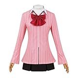 Persona 3 Reload Yukari Takeba Cosplay Costume School Uniform Dress Costume (Pink, Medium)