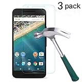 TANTEK Nexus 5X Screen Protector, [Bubble-Free][HD-Clear][Anti-Scratch][Anti-Glare][Anti-Fingerprint] Premium Tempered Glass Screen Protector for LG (Google) Nexus 5X,-[3Pack]