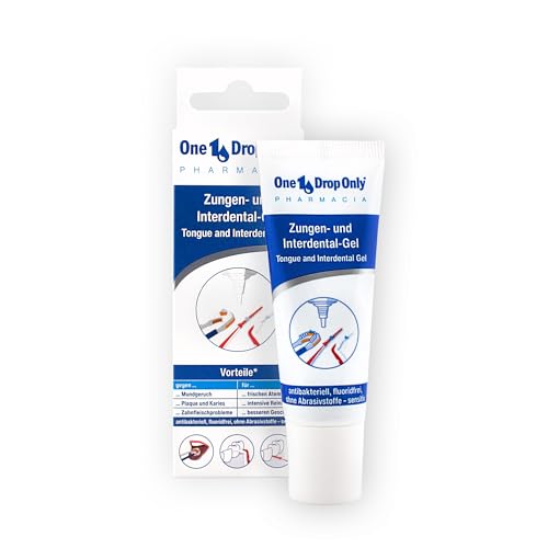 One Drop Only® Zungen- und Interdental Gel 25ml zur effektiven Zungenreinigung & gegen Mundgeruch/Antibakterielles Mittel gegen Zungenbelag/kompatibel mit Zungenreiniger & Interdentalbürsten