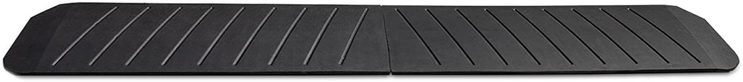 VEVOR Curb Ramp, 2 Pack Rubber Driveway Ramps, Heavy Duty 32000 lbs Weight Capacity Threshold Ramp, 2.6 inch High Curbside Bridge Ramps for Loading Dock Garage Sidewalk, Expandable Full Ramp Set
