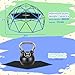 Gardenature 10FT Climbing Dome with Hammock, Outdoor Jungle Gym for Kids, Geometric Dome Climber Supporting 880 Lbs Anti-Rust Metal Outdoor Play Structure ASTM Approved Blue & Green