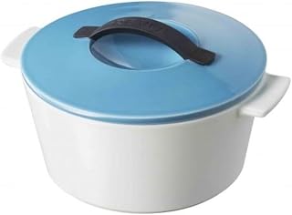 Revol Caribe Revolution - Maceta redonda (porcelana, 23 cm), color azul