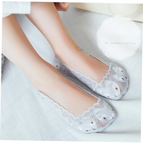 3pairs Skid-resistant Girls Ankle Socks Low Cut Invisible Socks Ruffle Lace Girls Cartoon Pattern Random Color4