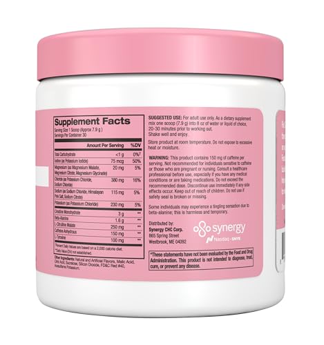Image of Flat Tummy Pre Workout Powder for Women - Energy, Endurance, and Muscle Support with 3g Creatine, 1.6g Beta-Alanine, Electrolytes - Watermelon Flavor - 30 Servings