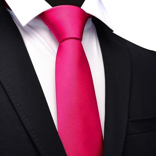 Image of GUSLESON Classic New 3.15 inch(8cm) Men's Solid Color Necktie Wedding Business Tie + Gift Box