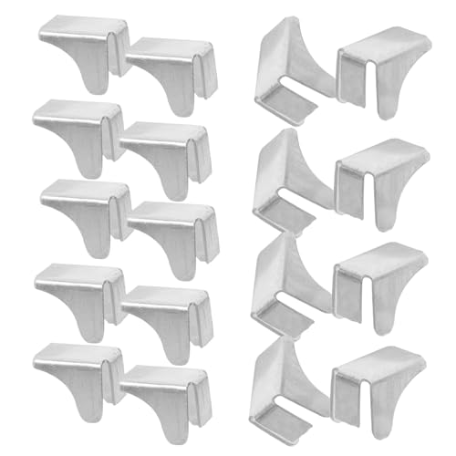 MERRYHAPY 20pcs Metal Shelf Clips Sturdy Bracket Replacement for Cabinet Storage Removable Triangular Shelf Support for Garage Kitchen Office Easy Installation Versatile Use