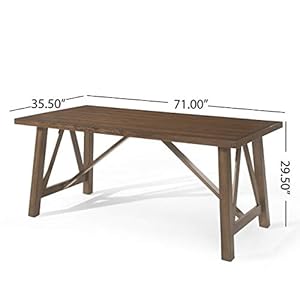Christopher knight home fairgreens dining table antique brown 355d x 71w x 295h in  urban country home decor