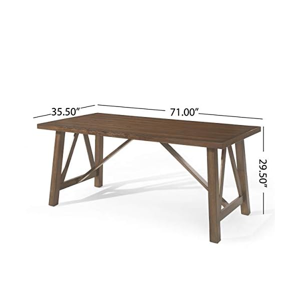 Christopher knight home fairgreens dining table antique brown 355d x 71w x 295h in  urban country home decor