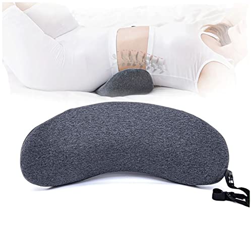 IBLUELOVER Lumbar Support Pillow Sleeping Waist Pillow Memory Foam Lumbar Roll Pillow Wedge Cushion for Lower Back Pain Spine Sciatic Pain Relief for Bed Sofa Car Seat Travel