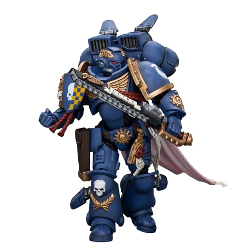 Image of JoyToy Warhammer 40K 1/18 Action Figure Ultramarines Captain with Jump Pack Collection Model Birthday Gifts