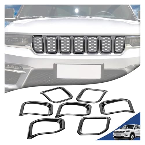 Grille pare-choc avant Jeep Compass 2021-2025 inserts noirs