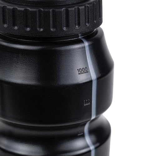 Image of Cannon Sports 1 Liter Sports Water Bottle, BPA-Free, 34 Oz Capacity, Large Mouth, 2 lids (Straw and Squeeze), Great For Helmet Sports Such As Hockey, Lacrosse, Football, Boxing (Black)