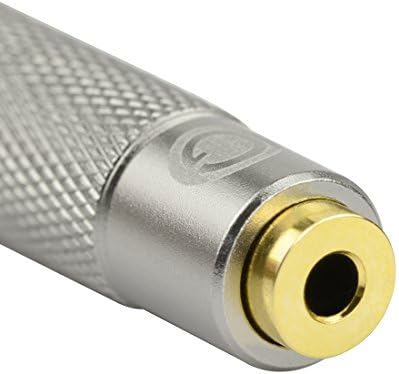 Geekria Apollo 3.5mm Stereo (Unbalanced) Male to 2.5mm (Balanced) Female, Audio Jack Adapter, 3.5mm (1/8 Inch) to 2.5mm, Male to Female Plug Adapter Gold Plated
