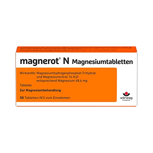 magnerot N Magnesiumtabletten zum Auffüllen Ihrer Magenesiumspeicher 50 Stück