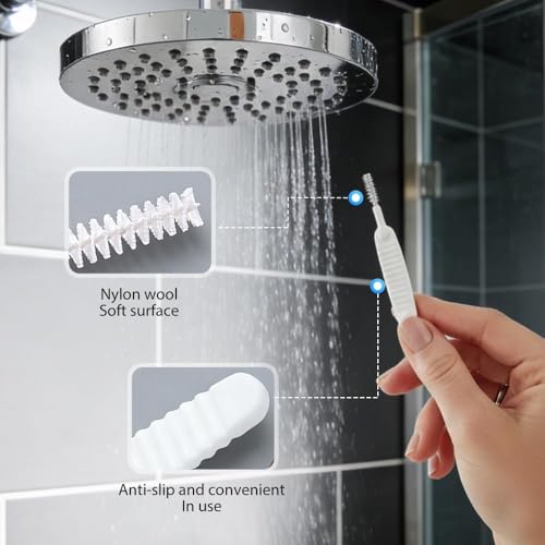 Image of Gap Hole Anti-Clogging Cleaning Brush, 2026 Upgrade Shower Head Brush Shower Head Cleaning Brush Shower Head Cleaner Tool Multifunctional Shower Head Cleaning Brushes for Household Bathroom (30Pack)
