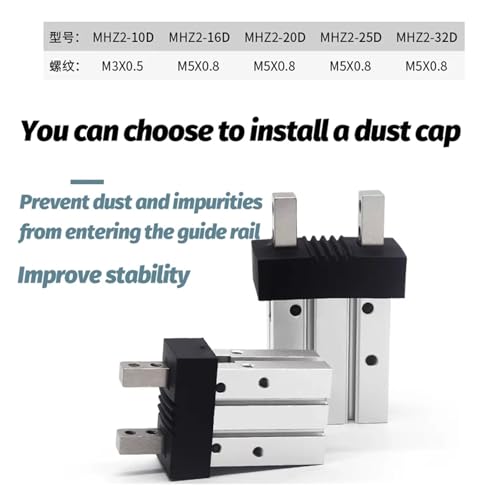 Pinza neumática MHZ2 16D para cilindro de doble o simple efecto 5
