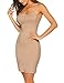 Corgy Women's Seamless Stretchy Bodycon Slip Dress(Skin,XL)