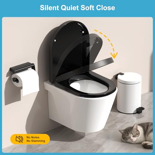 Abattant WC forme D silencieux pour supprimer les bruits de lunette qui claque