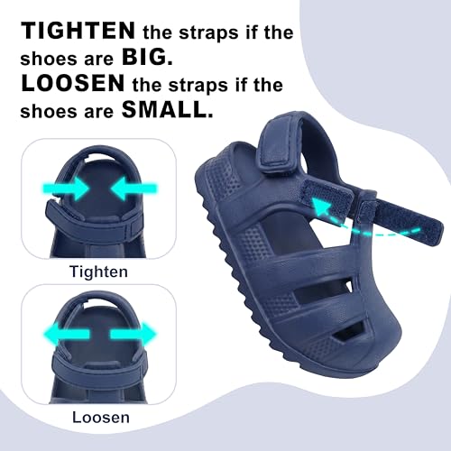 Image of ChayChax Toddler Classic Fisherman Sandals Boys Girls Closed Toe Water Pool Beach Sandal Naturally Splay