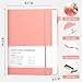 CAGIE Pink Journal Notebook for Women, 320 Pages College Ruled Notebook, 100 Gsm Paper Thick Lined Journal, A5 Hardcover Leather Journals for Writing, 5.7x8.3 In