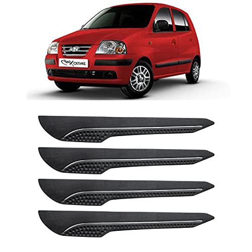 Image of AOSIS-Car Bumper Protector /Bumper Guard for Hyundai Santro Xing with Single Chrome Stripe (4-Pcs)