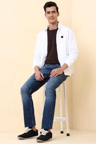 Image of Allen Solly Men's Regular Fit Solid Windcheater Jacket